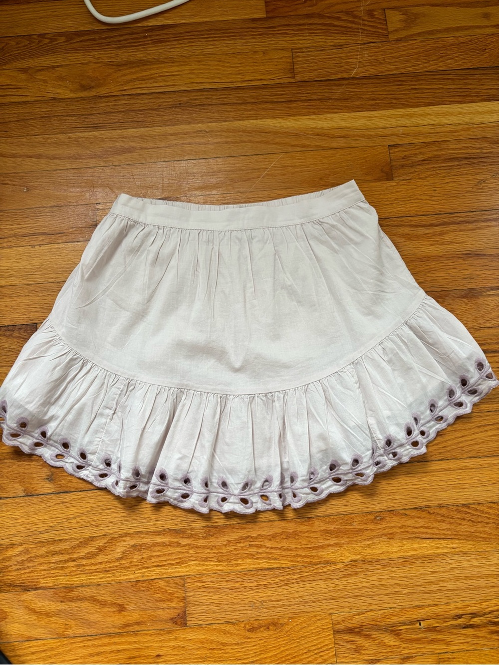 AE Women’s Light Pink Eyelet Hem Skirt